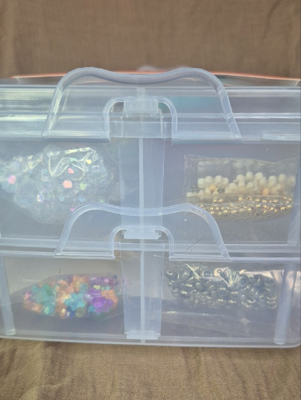 Mondo Llama String-a-Bling Jewelry Case Kit - Clear with Turquoise Handle - Picture 5 of 8